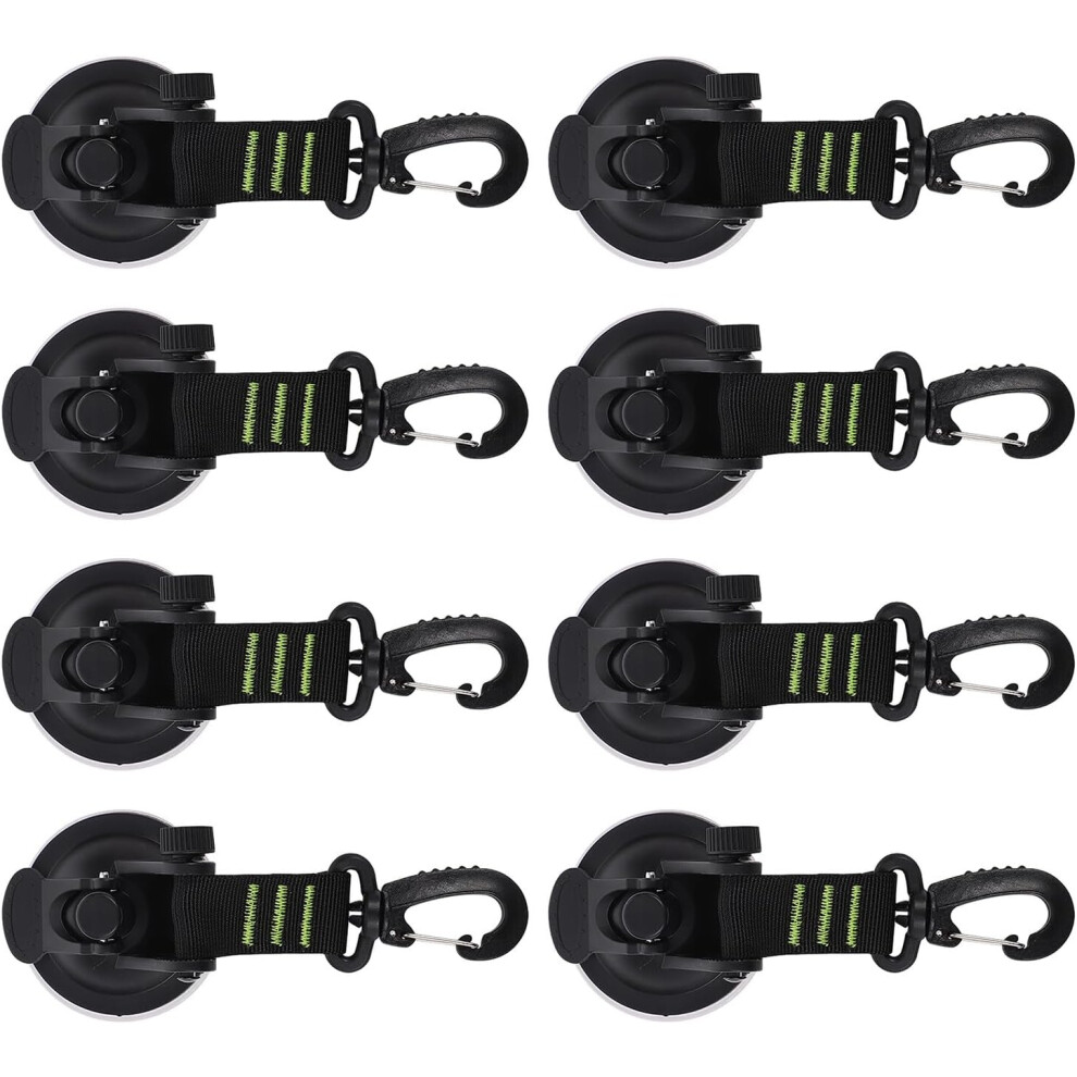 8Pcs Car Camping Essentials Suction Cup Hooks Abs Sturdy Reliable Durability Quick Installation 8686962038644