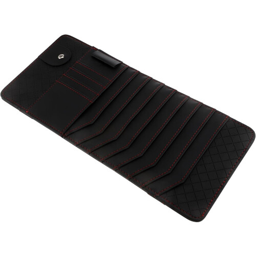 Portable Car Sun Visor Holder with Multi Pocket and Pen Holder