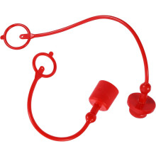 Air Quick Coupler Dust Cover PVC Red Lightweight Easy to Install Hydraulic Connector Cap for Industrial Protection