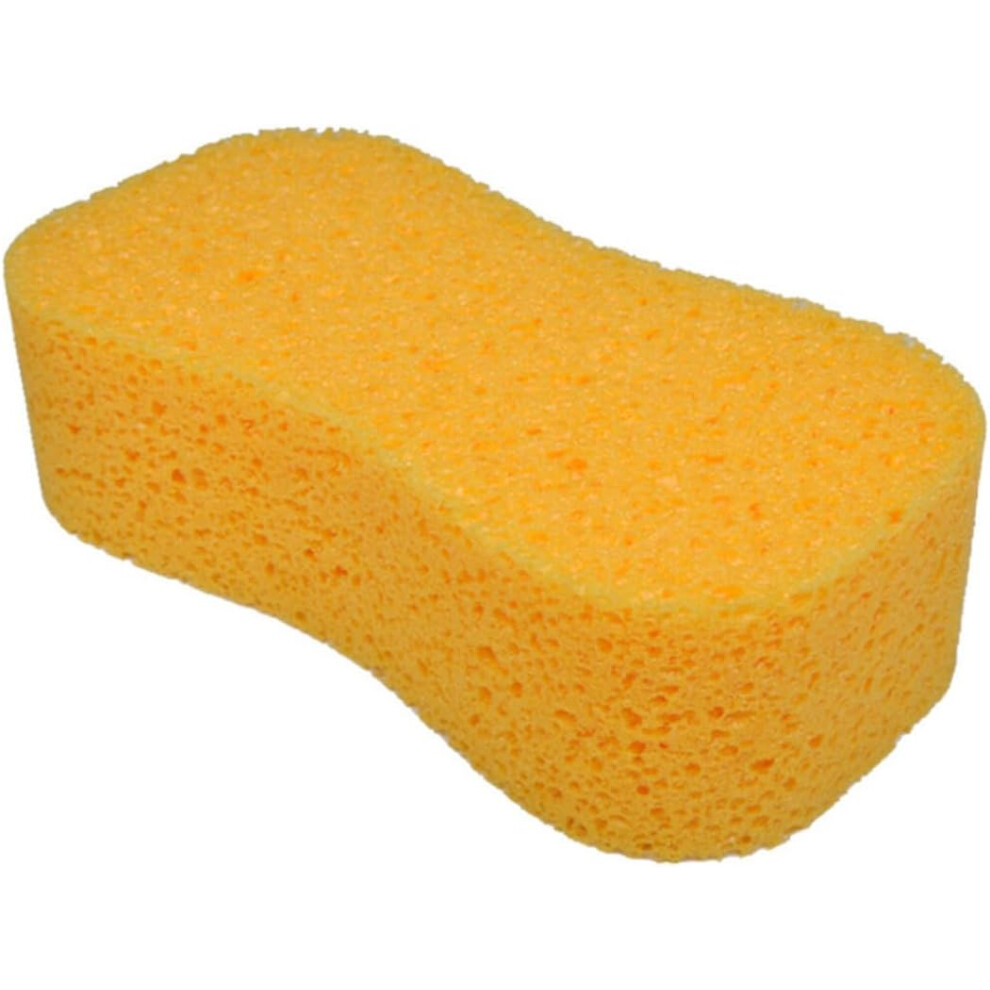 2Pcs Large Porous High-Density Bone Design Car Wash Sponges For Vehicle Cleaning And Drying Yellow 5455468455711