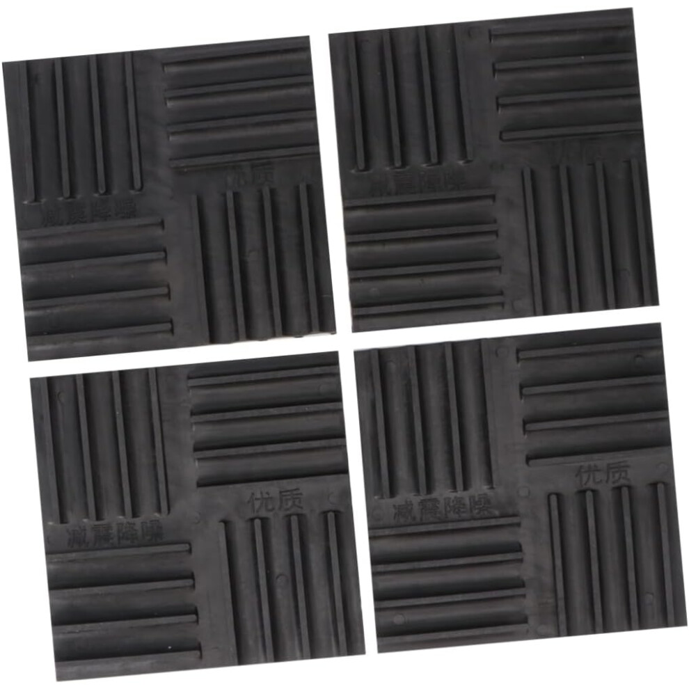 4Pcs Shock Absorbing Pads Vibration Mat Rubber Elastic Sound Pads Dampening For Washing Machine Black 5455468461590