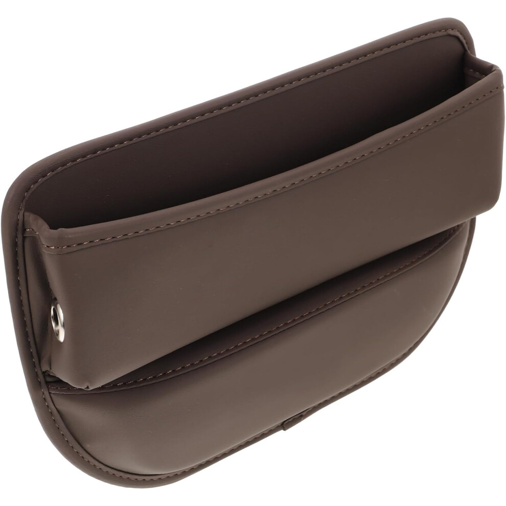 Car Seat Gap Storage Box Universal Car Crevice Organizer Light/Brown 5455468523786
