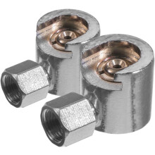 Lot de 2 raccords de graissage à tête bouton métallique, adaptateur de graisseur hydraulique en cuivre à verrouillage plat