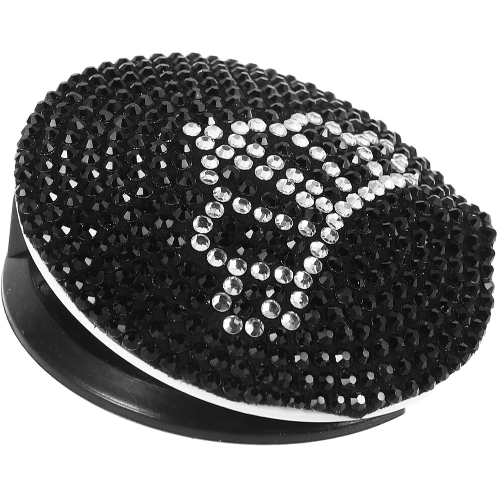 Car Ignition Button Cover Sparkling Rhinestone Push Start Button Cover Bling Interior Decor For Women Men Black 5455468519574