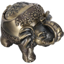 Nórdico metal cinzeiro à prova de vento vintage elefante cinzeiro tampa decorativo casa escritório pátio partido festival uso