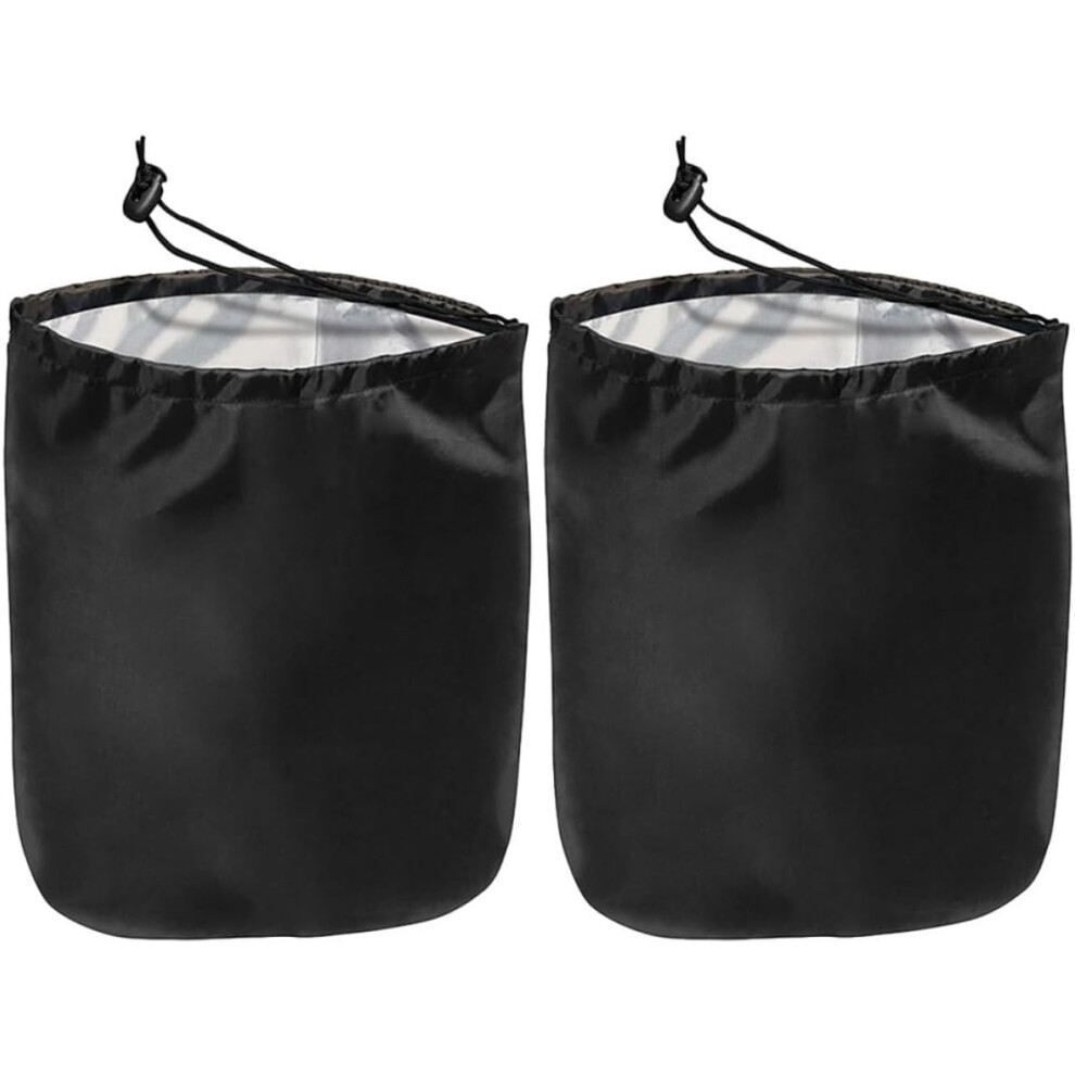 2Pcs Snowproof Rearview Mirror Covers Oxford Cloth 190T 33X27cm Windproof Dustproof Car Side Mirror Shields Black 5455468452239