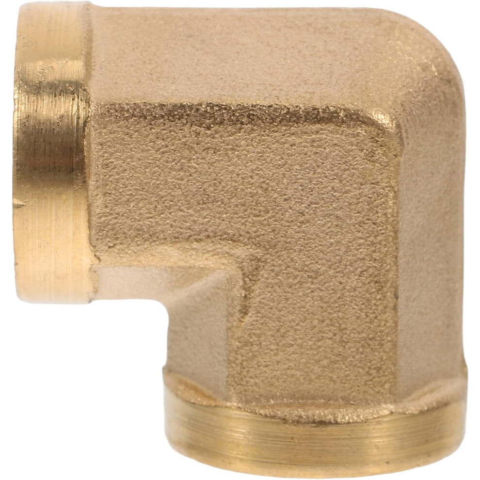 1/4 Npt 90 Degree Elbow Tube Fitting Pneumatic Air Hose Connector External To Internal Thread Golden 8781025080742