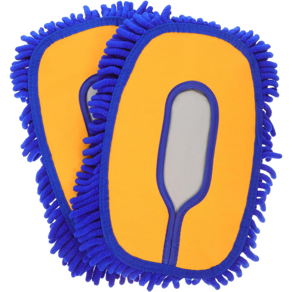 2Pcs Retractable Car Wash Mop Replacement Covers, Soft Chenille Microfiber Brush Heads 5455468453854