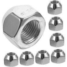 10 Stück 1/2-20 Stahl-Radmuttern für Anhängerreifen, M14x1,5 Gewinde-Radmuttern-Ersatz