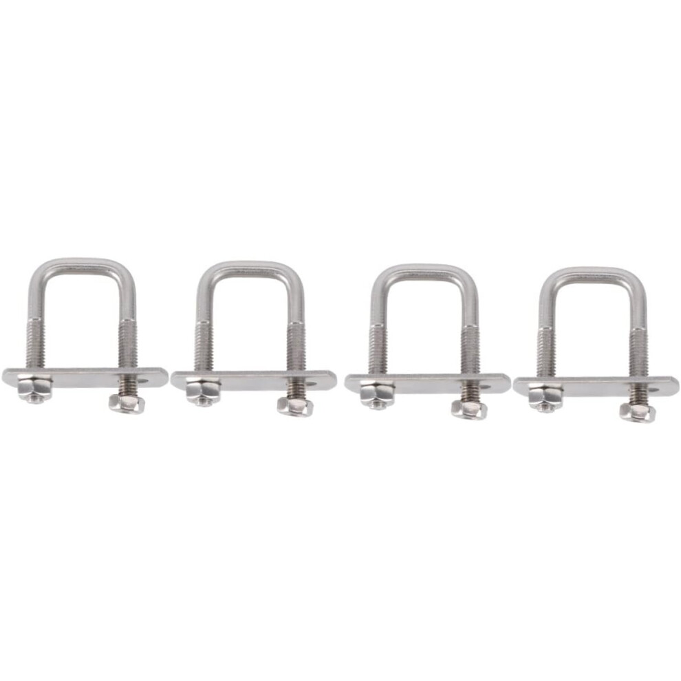 2Sets M6x25x62 Square Clamp Bolt Stainless Steel U Bolt Right-Angle Screw Damper 2Pcs*2 5455468457890