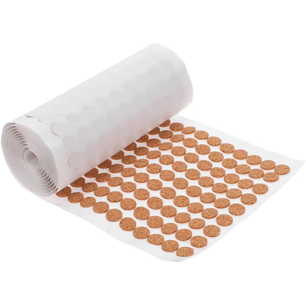 Self-Adhesive Cork Cabinet Door Protectors 1.5Mm Thick 10Mm Round Bumpers Pads 5455468461712