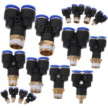 Lot de 16 raccords rapides pour tuyaux d'air comprimé, joints pneumatiques pour l'alimentation d'outils pneumatiques en atelier