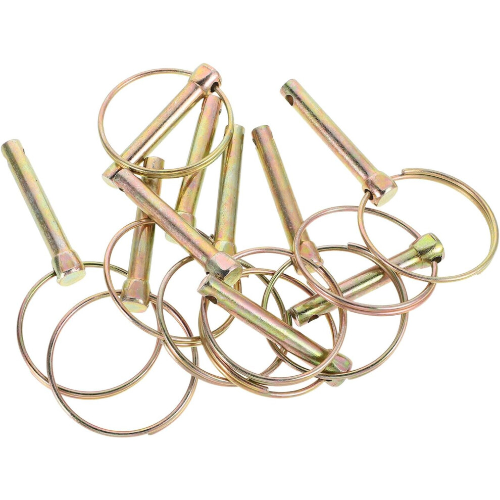 10Pcs M10 Heavy Duty Farm Pins Lynch Pin Assortment Kit Ring For Trailers Lawn Mowers And Farm Equipment 5455468451126
