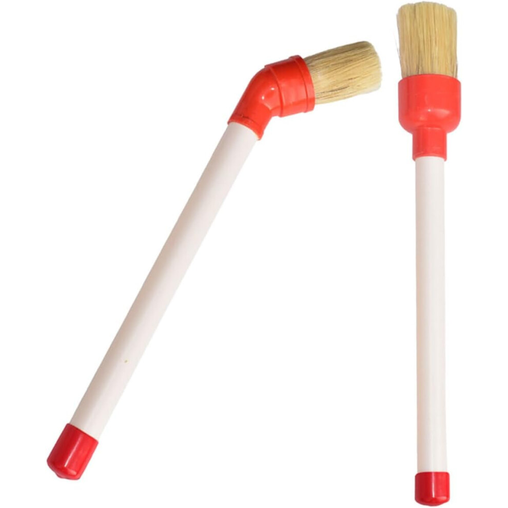 2Pcs Tire Grease Brush Set Round And Bent Heads Wheel Cleaning Brush For Car Tires For Vehicle Wheel 8113854500205