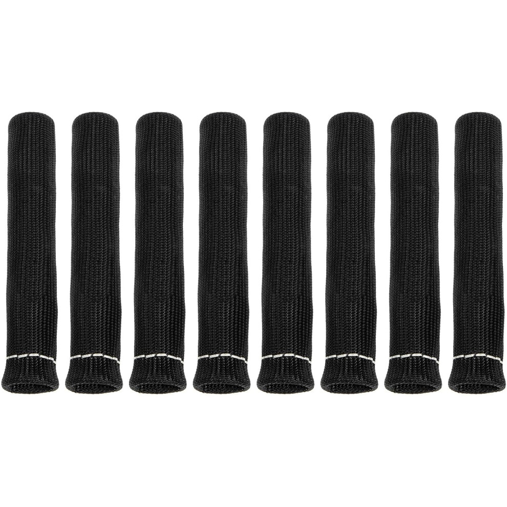 8Pcs Fiberglass Spark Plug Wire Heat Shield Sleeves High Temperature Resistant Spark Plug Boot Protectors Black 5455468465284