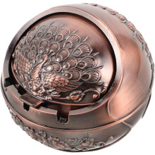 Metallaschenbecher mit Deckel für Zigaretten, windfest, für den Innen- und Außenbereich, dekorativer Terrassenaschenbecher