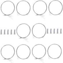 Kit de 5 cables de cambio y freno para bicicleta, con 10 tapas para los extremos, para bicicletas de montaña y de carretera.