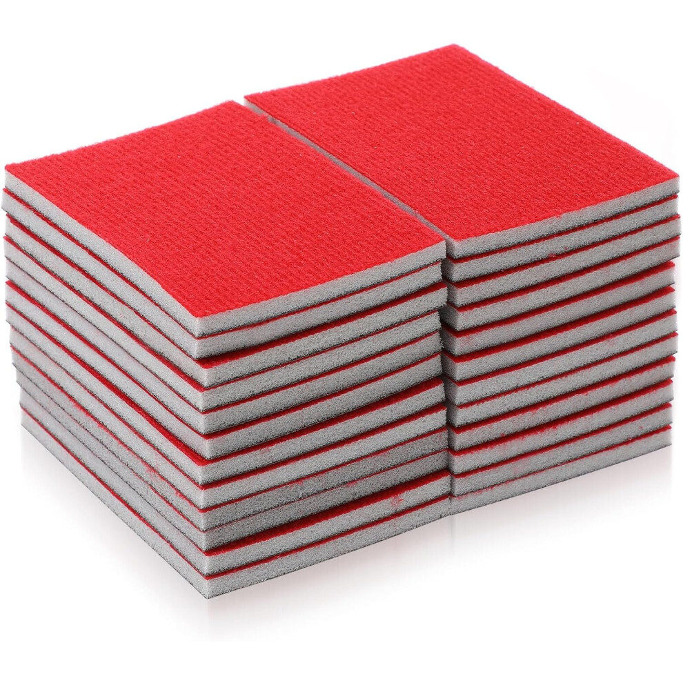 24Pcs Backed Sanding Sponge Pads Set, Wet And Dry Sandpaper Sheets Assortment 5455468535673