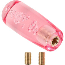 Schaltknauf aus Kristallglas, 10 cm, manueller Schalthebel, Ersatzteil für Fahrzeuge, rosa, ohne Beleuchtung