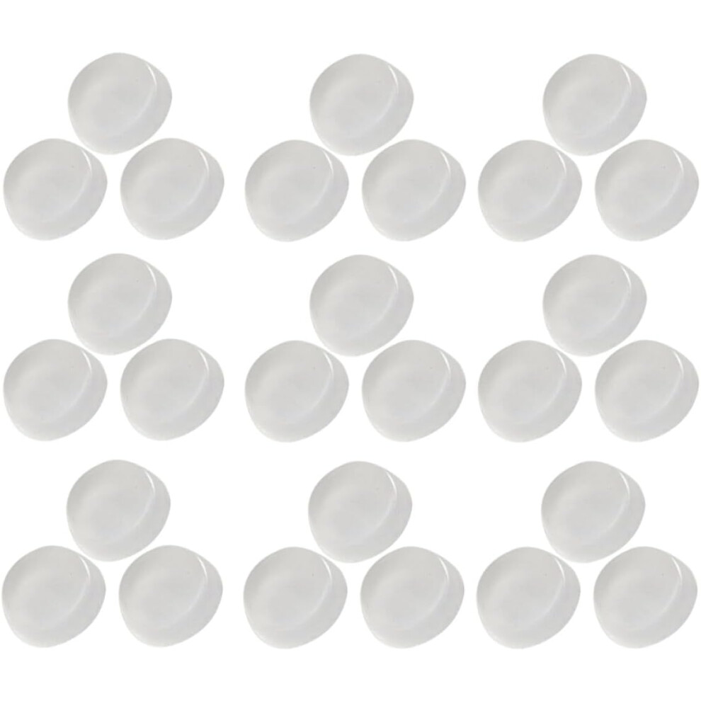 64Pcs Silicone Cabinet Bumpers 12X4mm Cylindrical Door Pads Self-Adhesive Dampening Protectors White 5455468461705