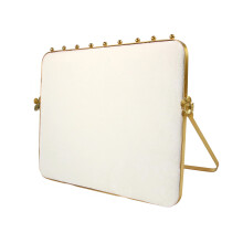 Elegant Slanted Jewelry Holder With Soft Cover For-Beige Style1