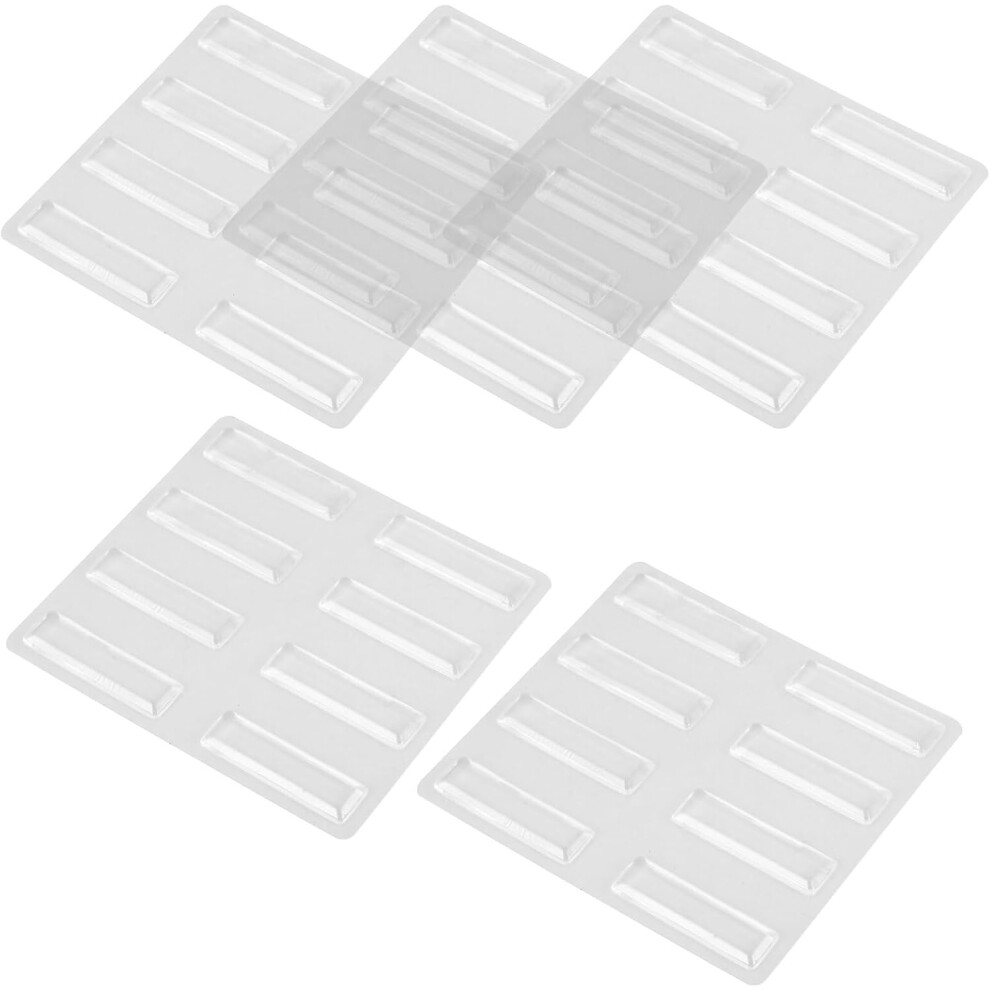 5Pcs Silicone Cabinet Door Bumpers Anti-Collision Strips Self-Adhesive Drawer Protectors 35X10x2.5mm 5455468461736