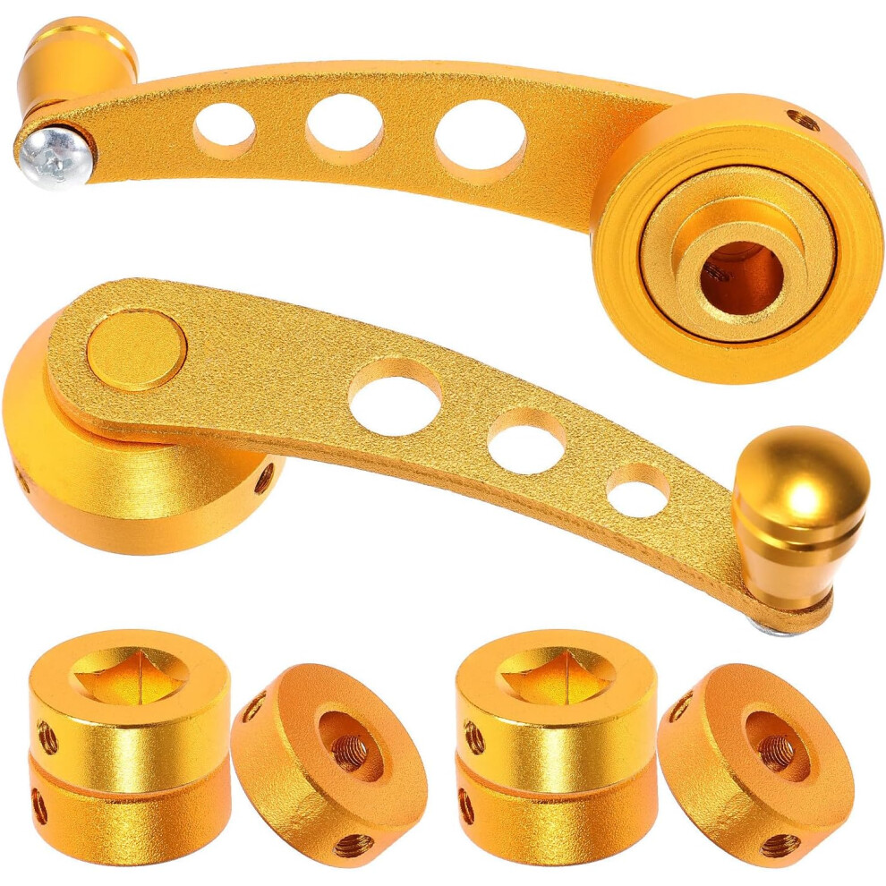 Universal Aluminum Alloy Car Window Crank Handle Replacement Set Manual Auto Window Riser Lever Gold 8603788541240