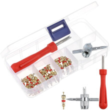32pcs Car Valve Core Removal Tool Set with Core Wrench for Auto, Motorcycle, Bicycle Tire Repair
