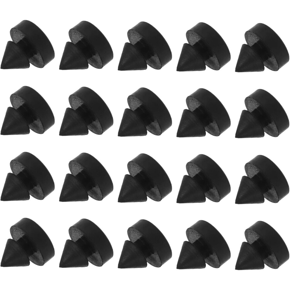 20Pcs Rubber Door Bumpers Noise Dampening Stoppers Black 5455468461644