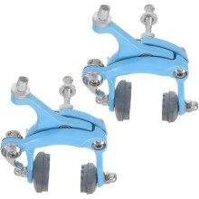 Juego de pinzas de freno C de aleación de aluminio para bicicleta de carretera, abrazadera de freno delantera y trasera para bicicleta en color azul.