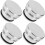4pcs Silver Metal Car Lighter Plug Caps Lighter Cover Protective Dustproof Socket Caps 1