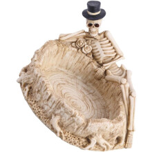 Halloween Hodeskalle Askebeger Dekorativ Hjemmeaskebeger Resin Røykehodeskalle Kontor Hotell Ornament Hjemmedekorasjon