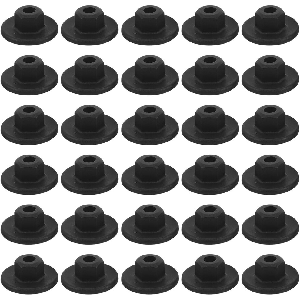 40Pcs Bottom Plate Nut Clips Automotive Plastic Car Fasteners For Engine Undertray Panel Fixings Black 5455468460807