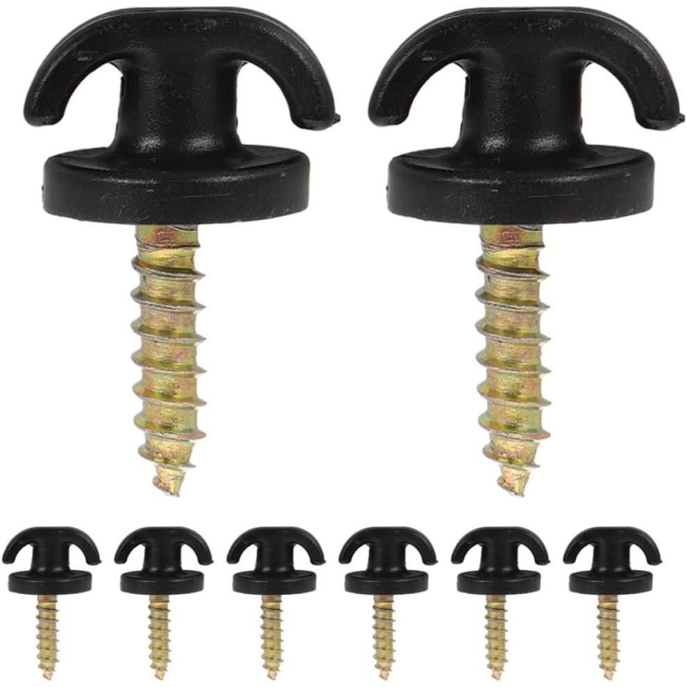8Pcs Car Trunk Hook Ring Cargo Net Tie Down Hook Luggage Net Rear Trunk Black 5455468474484