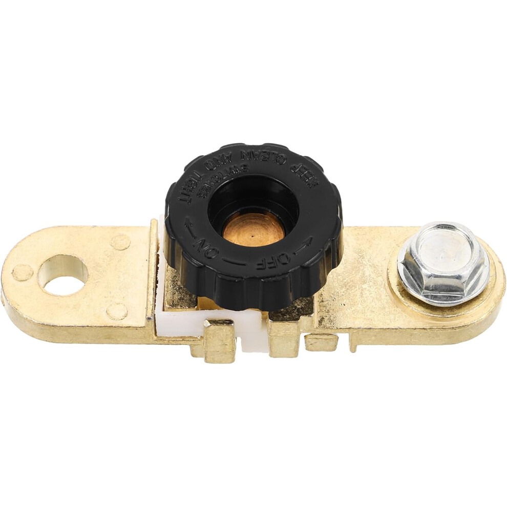 Car Battery Disconnect Isolator Switch 12V 24V Manual Copper Terminal Automotive Kill Switch Power Cutoff Black 5455468536915