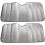 2Pcs Car Windshield Sun Shade 130X60Cm Silver Foam Sunshade 1