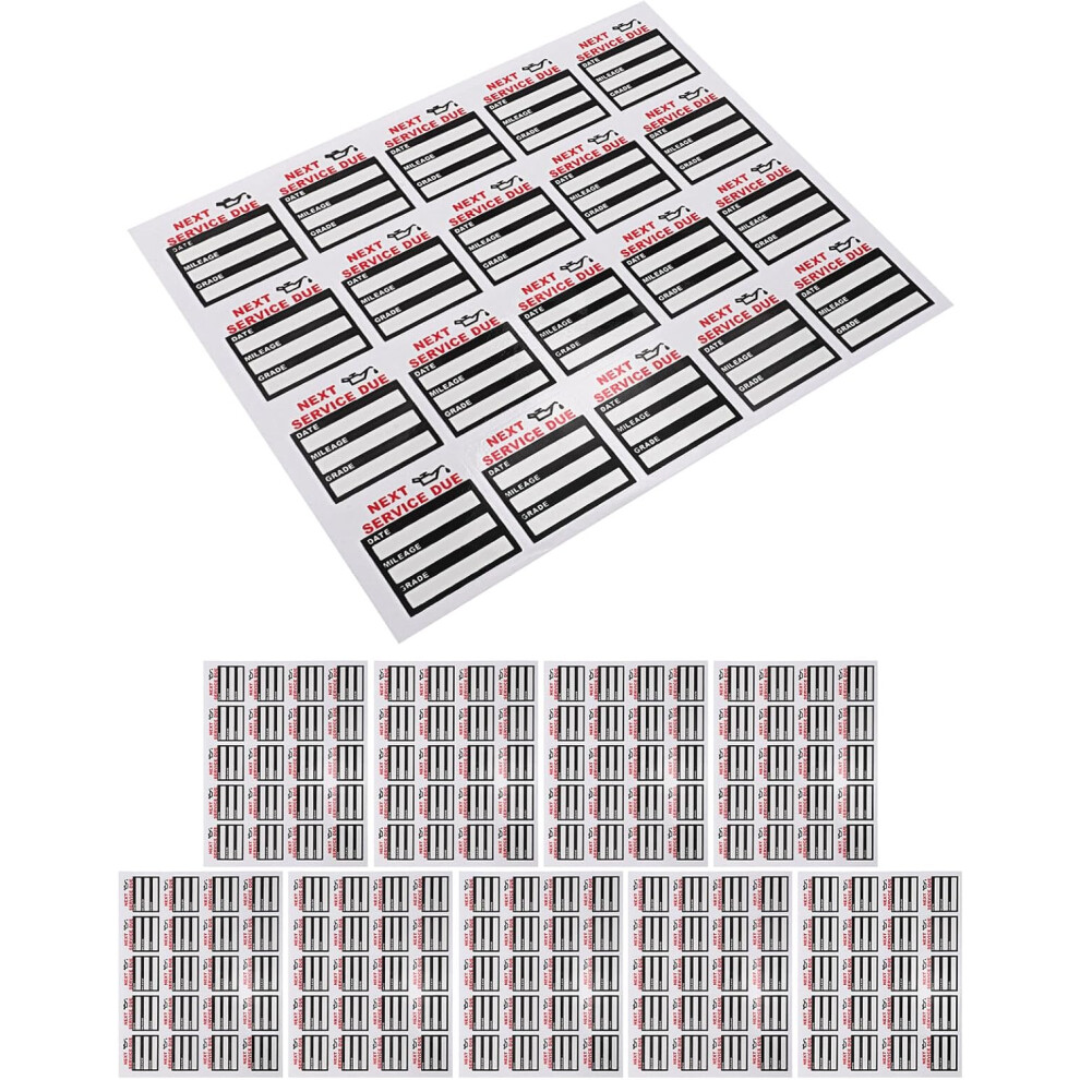 200Pcs Oil Change Reminder Window Stickers Static Cling Low-Tack Auto Maintenance Removable Car Service Labels 5455468437403