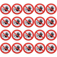 20 Blatt wasserfeste „Zutritt verboten“-Aufkleber, Warnschild aus Vinyl, gut sichtbare Warnetiketten