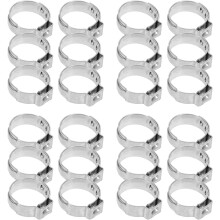 100 Stück verstellbare Edelstahl-Rohrschellen, 1/2 Zoll, für PEX-Rohrverbindungen mit 15-17,5 mm Durchmesser