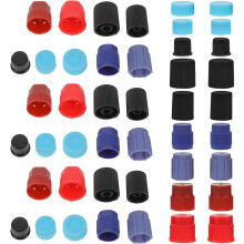 45 pièces Couvercles de noyau de valve de climatisation automobile Bouchons de port de climatisation en plastique