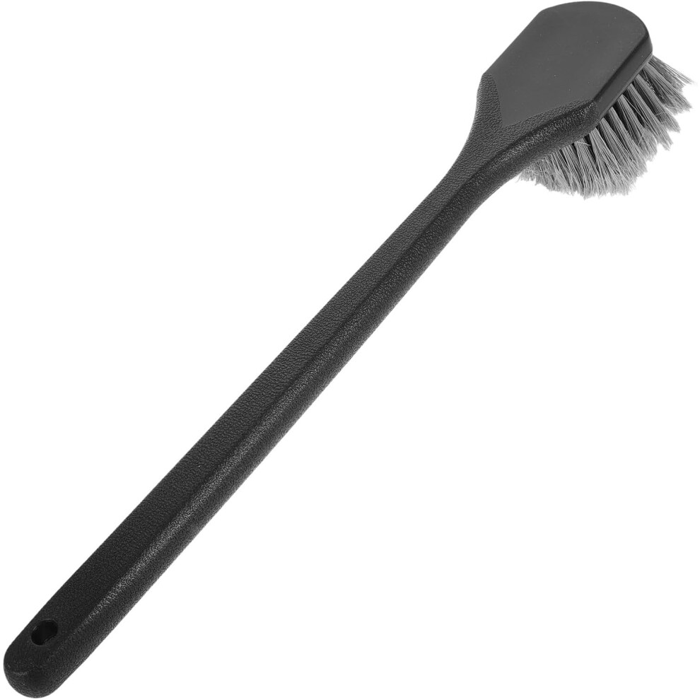 Long Handle Wheel Cleaning Brush For Car Detailing Plastic Rim And Tire Scrub Brush Strong Stain Removal For Auto Wash Gray 5455468534683