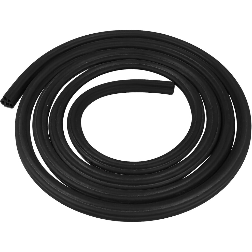 Car Weather Stripping 1. Rubber Car Door Seal Strip Five-Hole Soundproof Gasket Sealer Weatherproof Black 5455468462771
