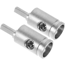 2 Stück doppelseitige Schiebetürgriffe in Silber für Scheunentore, geeignet für Innentüren von Schuppen, Garagen und Schränken.