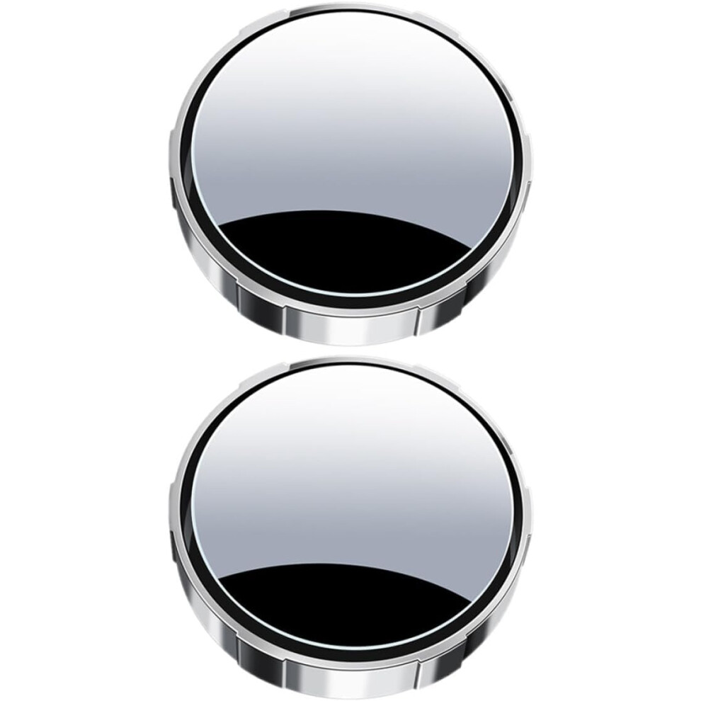 Car Blind Spot Mirror 2Pcs Suction Rearview Side View Mirrors Wide Angle Convex Silver 5455468543548