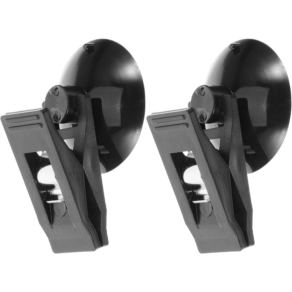 2Pcs Car Windscreen Clip Suction Cup Card Holder Multifunctional Car Photo Ticket Clamp Black 5455468470417