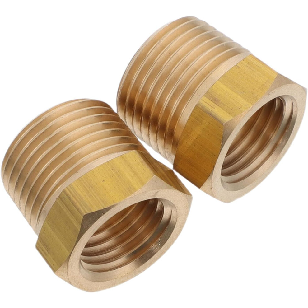 2Pcs Brass Bspt Male To Npt Female Pipe Adapter Brass Reducer Hex Bushing Connector Threaded Pipe Fitting 5455468538322