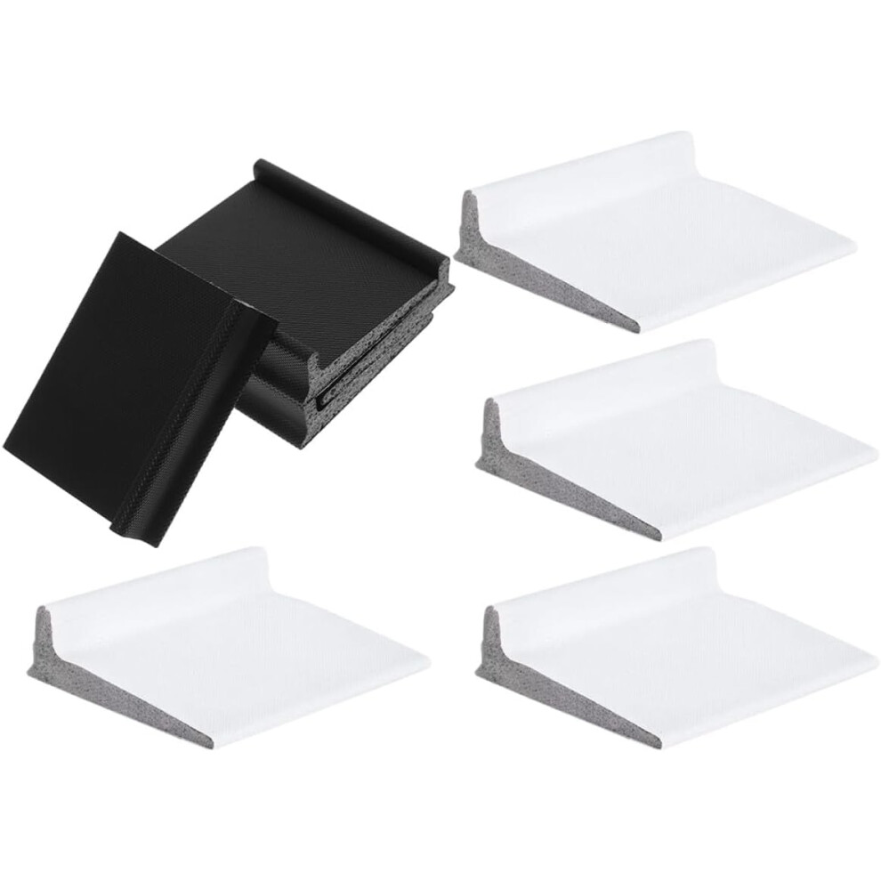8Pcs Door Corner Seal Strips Self Adhesive Pu Weatherproofing Prevents Wind Dust Noise Black 5455468462061