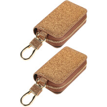 2 stuks autosleutelhoesjes van leer, veilige opbergtas voor autosleutels en afstandsbedieningen.