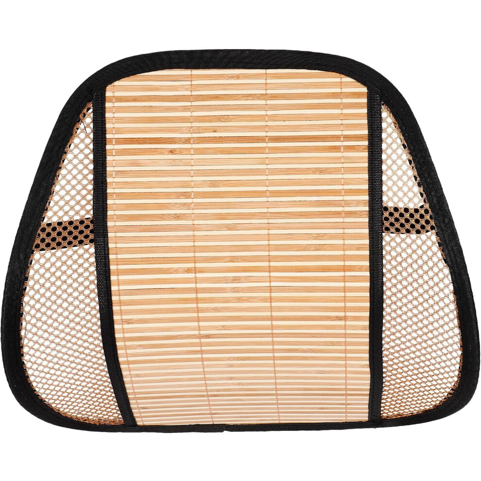 Portable Bamboo Lumbar Support For Office Chair And Car Seat Beige 5455468468964