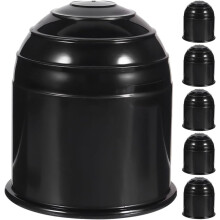 50-mm-Universal-Kugelkopfschutz, 6 Stück, schwarzer Kunststoff, Kugelkopfkappen für Wohnwagen und Anhänger